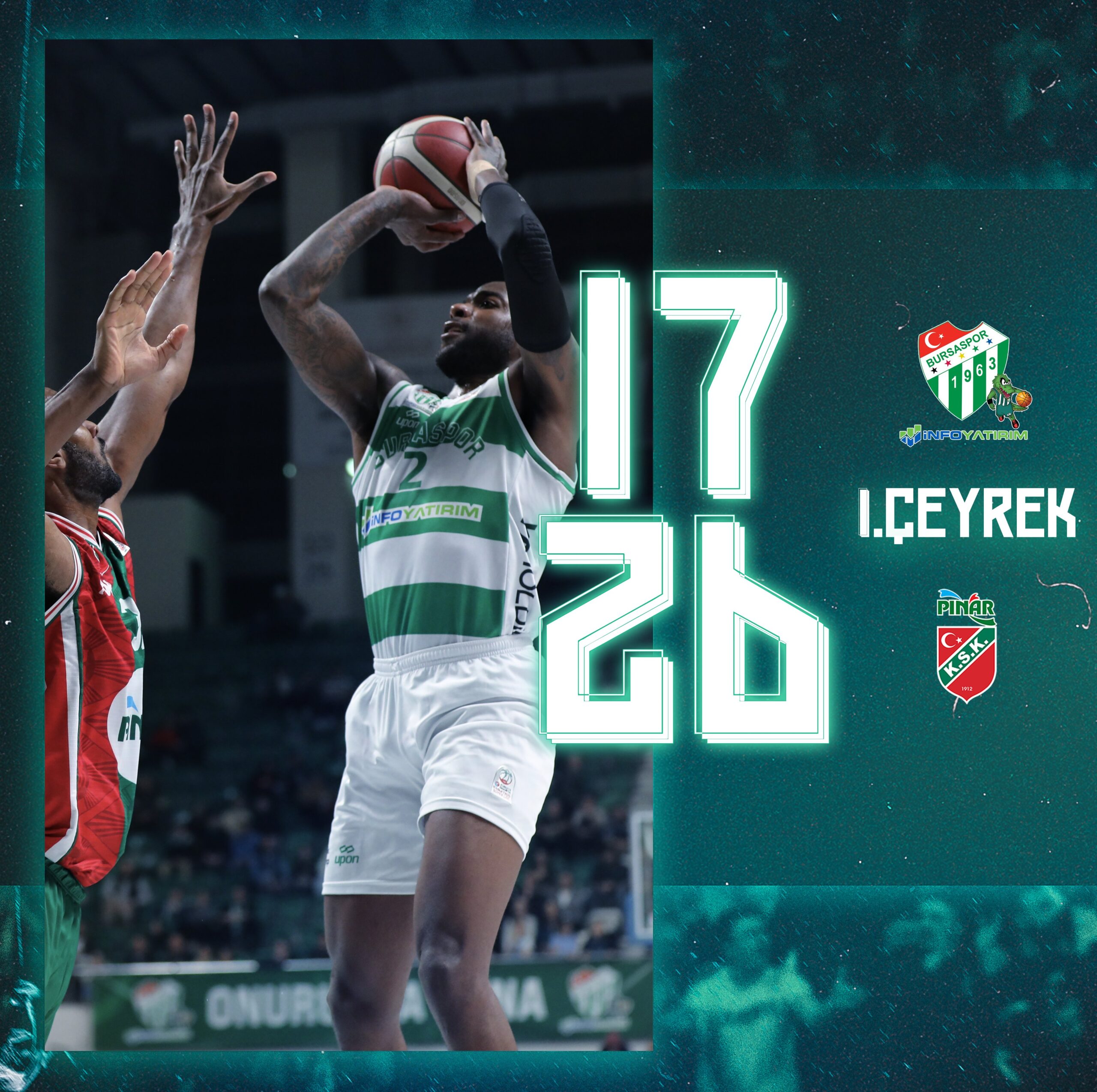 Bursaspor'u 34 sayı farkla geceyi mağlup tamamladı 1