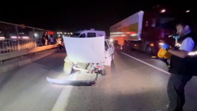 Otobanda yolun karşısına geçmek isteyen yayaya otomobil çarptı: 1 ölü