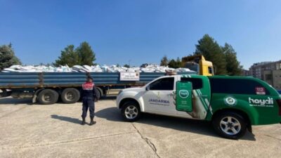 Bursa’da jandarma kaçak gübre operasyonu yaptı!