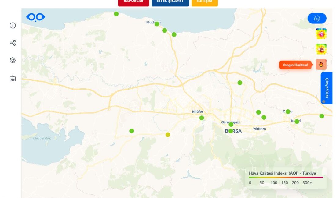 Büyükşehir’den yangın noktalarını anlık gösteren sistem