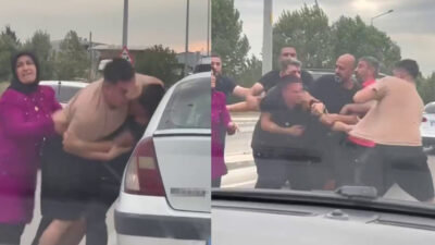 Bursa’da yol verme kavgası zor ayırıldı!